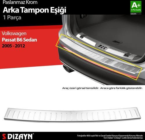 VW Passat B6 Sedan Krom Arka Tampon Eşiği 2005-2012