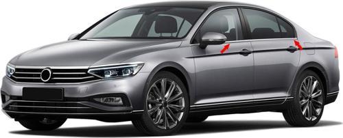 VW Passat B8.5 Krom Cam Çıtası 4 Parça 2019 ve Üzeri