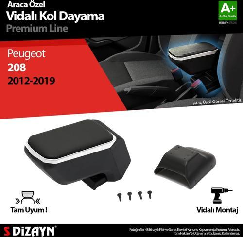 Peugeot 208 ABS Vidalı Kol Dayama Kolçak Gri 2012-2019 A+Kalite