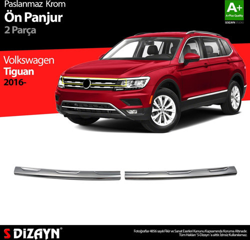VW Tiguan Krom Ön Panjur 2 Prç. 2016-2020