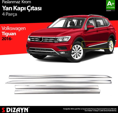 VW Tiguan Krom Yan Kapı Çıtası 4 Prç. 2016-2020