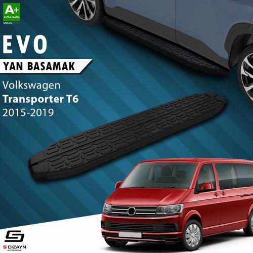 VW Transporter T6 Kısa Şase Evo Siyah Yan Basamak 213 Cm 2015-2019