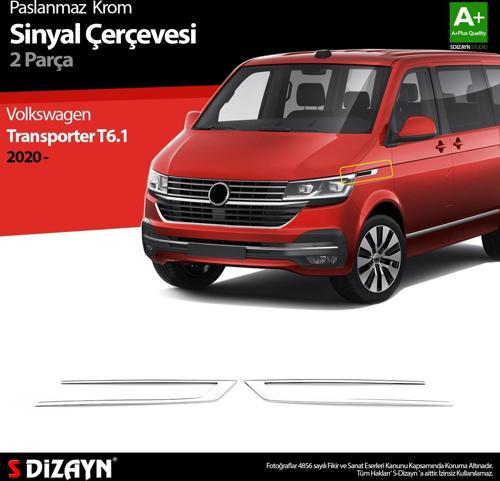 VW Transporter T6.1 Krom Sinyal Çerçevesi 2 Prç. 2020 Üzeri