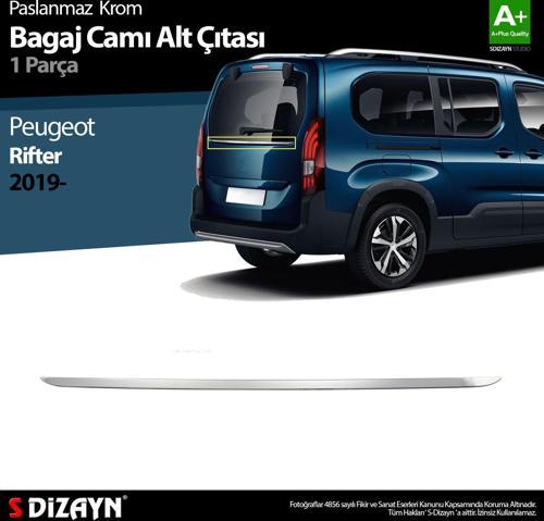 Peugeot Rifter Krom Bagaj Camı Alt Çıtası 2019 ve Üzeri