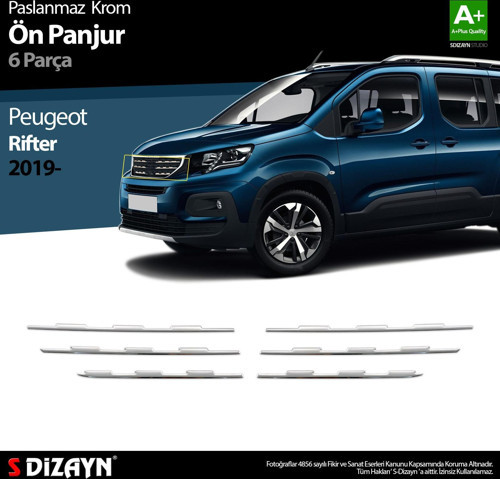 Peugeot Rifter Krom Ön Panjur 6 Prç. 2019 ve Üzeri