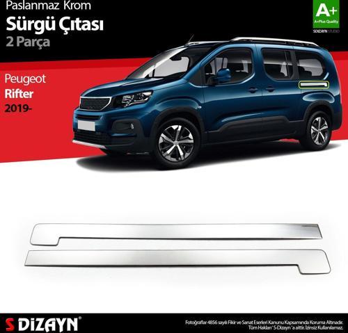 Peugeot Rifter Krom Sürgülü Kapı Çıtası 2019 Üzeri