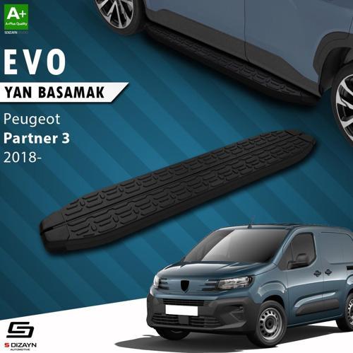 Peugeot Partner 3 Uzun Şase Evo Siyah Yan Basamak 213 Cm 2018 Üzeri