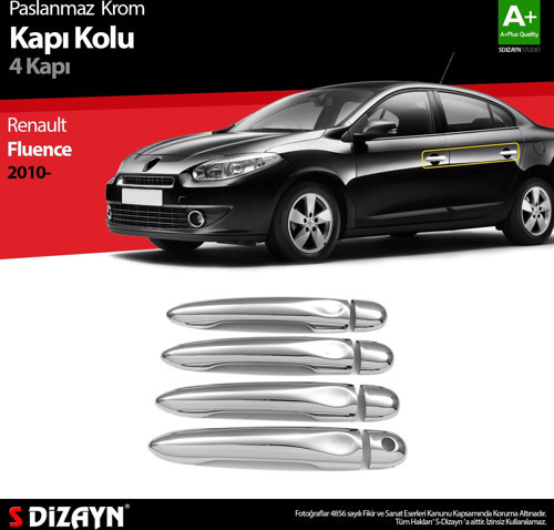 Renault Fluence Krom Kapı Kolu 4 Kapı 2010 Üzeri