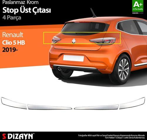 Renault Clio 5 Krom Stop Üst Çıtası 4 Prç. 2019 ve Üzeri