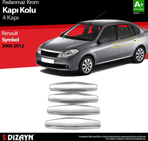 Renault Symbol 2 Krom Kapı Kolu 4 Kapı 2008-2012