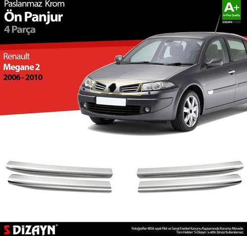 Renault Megane 2 Krom Ön Panjur 4 Prç 2006-2010