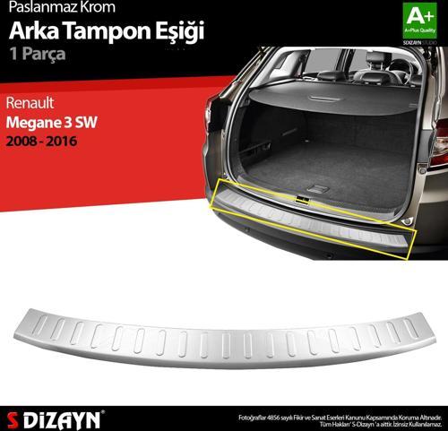 Renault Megane 3 SW Krom Arka Tampon Eşiği 2008-2016
