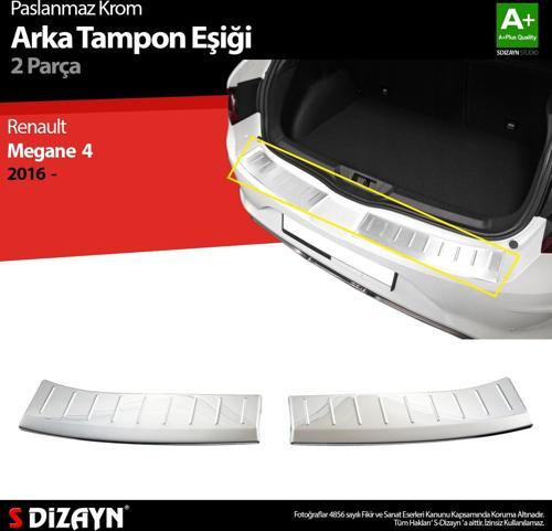 Renault Megane 4 HB Krom Arka Tampon Eşiği 2016 Üzeri