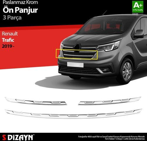 Renault Trafic Krom Ön Panjur 3 Prç. 2019 Üzeri