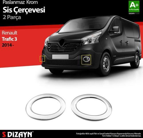 Renault Trafic Krom Sis Farı Çerçevesi 2 Prç. 2014 Üzeri