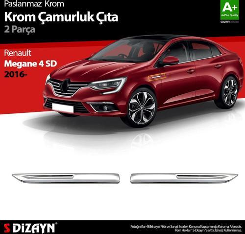 Renault Megane 4 Krom Çamurluk Sinyal Çıtası 2 Prç. 2016-2020