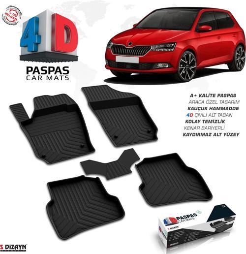 Skoda Fabia 4D Havuzlu Paspas 2018-2021 A+Kalite