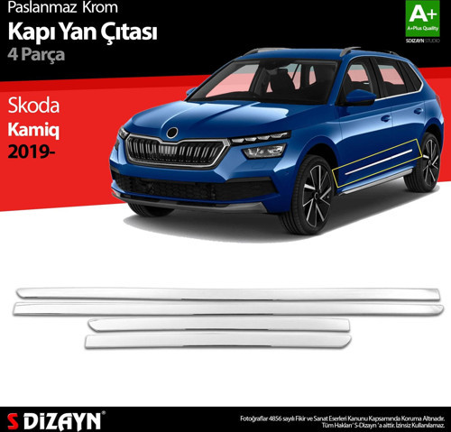 Skoda Kamiq Krom Kapı Yan Çıtası 2019 Üzeri