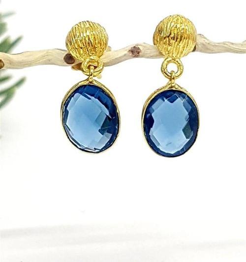 Doğal Zirkon Taşlı Gumus Küpe