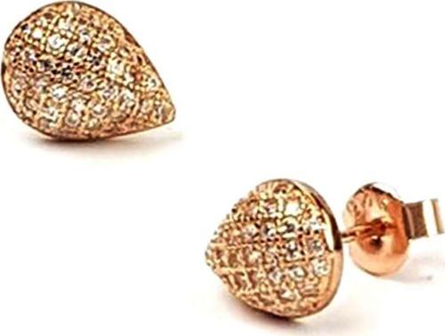 Pırlanta Işıltısında Zirkon Taşlı Damla Model Gümüş Küpe