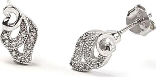 Pırlanta Işıltısında Zirkon Taşlı Gümüş Bayan Küpe