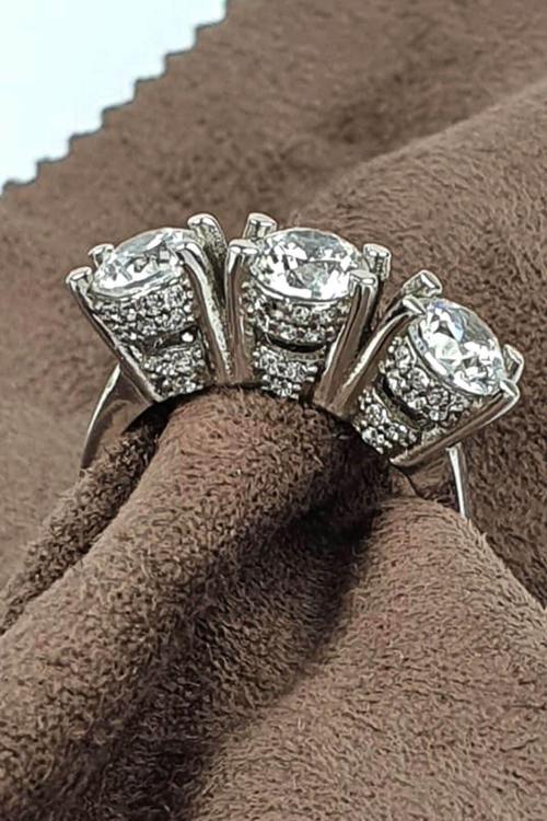 Swarovski Taşlı Gümüş Tria Yüzük