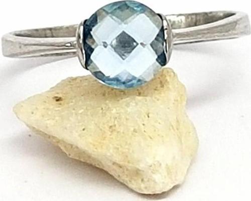 Topaz Taşlı Gümüş Tek Taş Yüzük