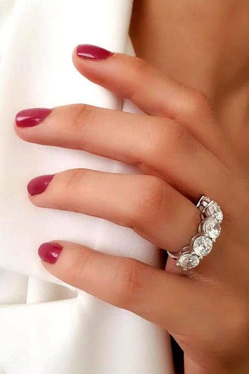 Sky Diamond Gümüş Beş Taş Yüzük