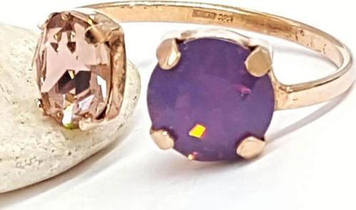 Swarovski Taşlı Gümüş Ayarlanabilir Yüzük