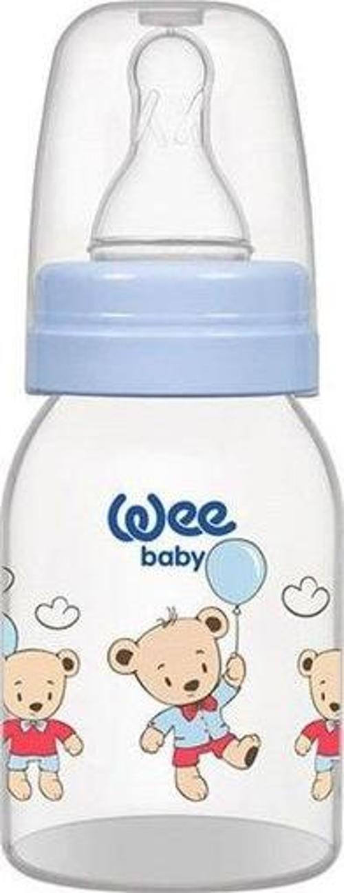 Klasik PP Biberon 125 ml Mavi Balonlu Ayı
