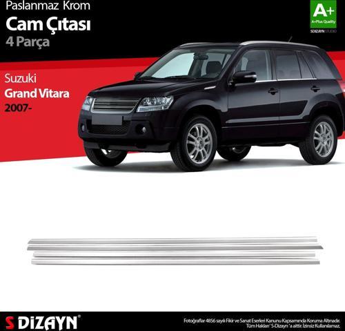 Suzuki Grand Vitara Krom Cam Çıtası 4 Prç. 2007 Üzeri