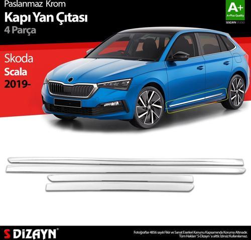 Skoda Scala Krom Kapı Yan Çıtası 4 Prç 2019 Üzeri