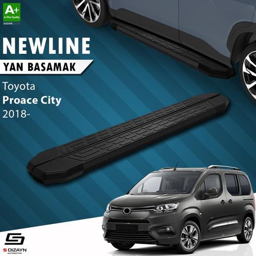Toyota Proace City Kısa Şase NewLine Siyah Yan Basamak 203 Cm 2018 Üzeri