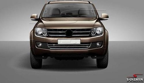 VW Amarok Krom Ön Tampon Çıta 3 Prç. (4X2) 2010 Model Üzeri