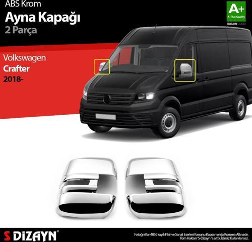 VW Crafter Abs Krom Ayna Kapağı 2 Prç. 2018 Üzeri