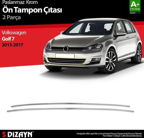 VW Golf 7 Krom Ön Tampon Çıtası 2 Prç. 2013-2017