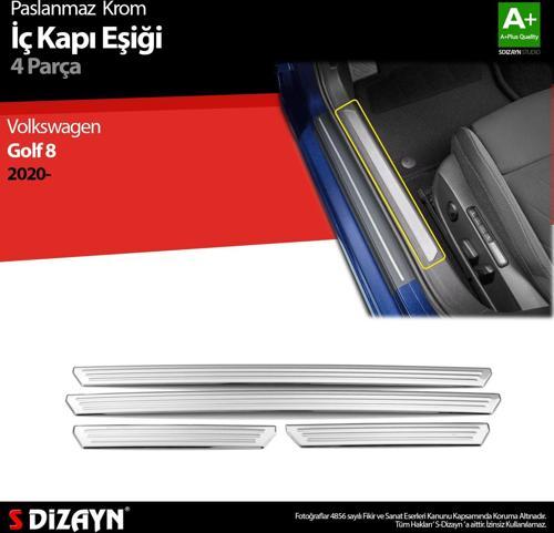 VW Golf 8 HB Krom İç Kapı Eşiği 4 Prç. 2020 Üzeri