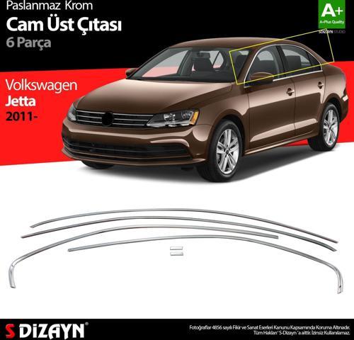 VW Jetta Krom Cam Üst Çıtası 6 Prç. 2011 Üzeri