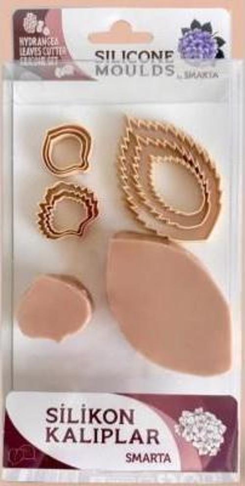 Silikon Kalıp  - Ortanca Hydrangea Leaves Cutter Set