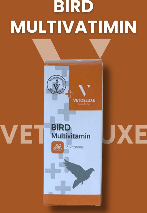 Kuş Multivitamin Tüm Kafes Kuşları ve Güvercinler için 13 Farklı Vitamin İçeren Damla 30 Ml