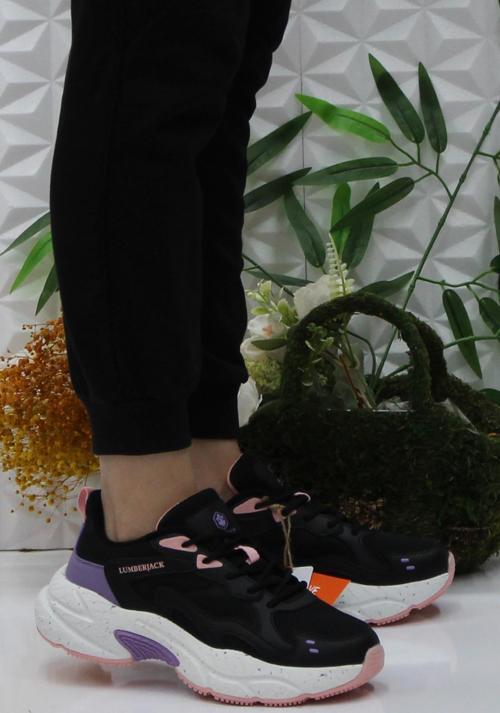 Fanto Siyah Pudra Rahat Ürün Sneaker Kadın Ayakkabı