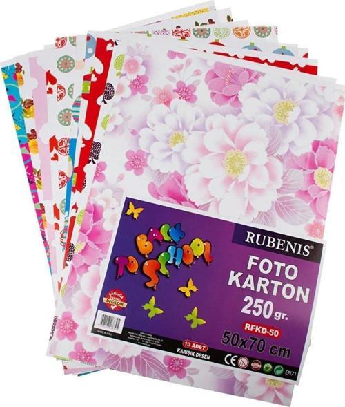 Desenli Foto Karton 250 Gram 50x70 Cm Foto Karton (10 Lu Paket)