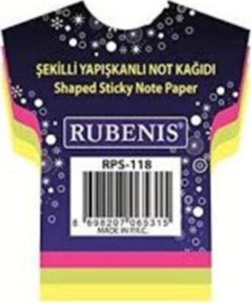 Rps118 Not Kağıdı Tişört Desenli Fosforlu