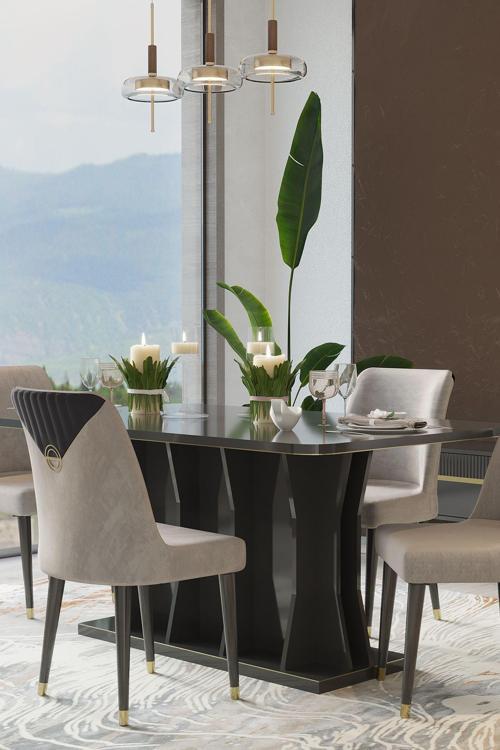 Bella 180X100 Sabit Yemek Masası - Antrasit