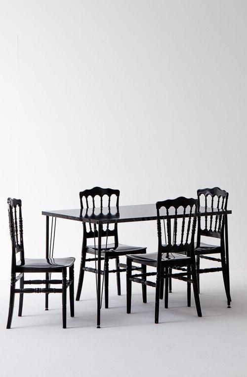 Nero Siyah Masa 75X110 Cm Miray Siyah Sandalye Mutfak Masa Takımı