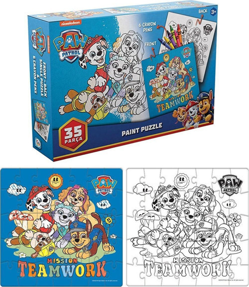 Paw Patrol Boyamalı Puzzle Set