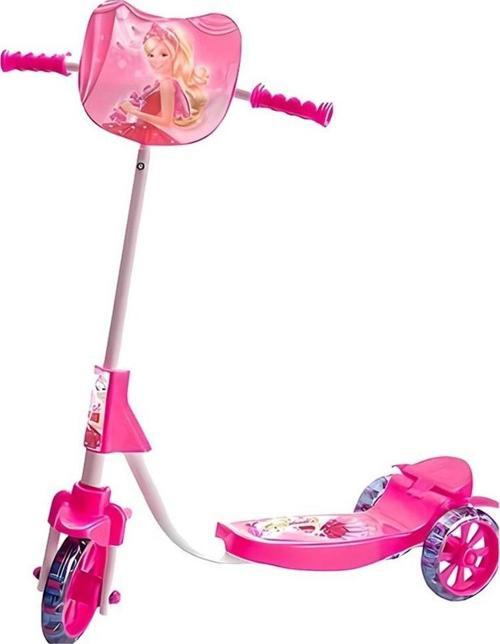 Silikon Tekerlekli Frenli 3 Teker Çocuk Scooter Pembe Renk