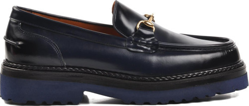 Premium 7710 Lacivert Açma Hakiki Deri Erkek Loafer Ayakkabı
