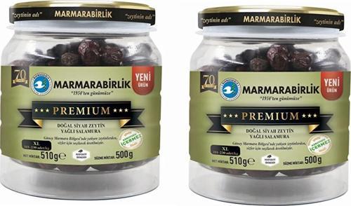 Premium XL Siyah Zeytin 500 gr Cam Pet x 2 Adet