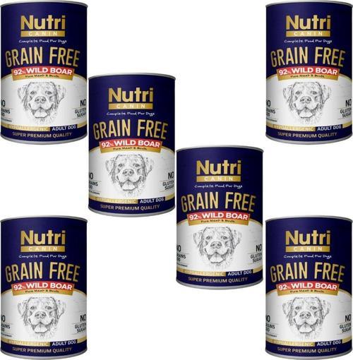 400Gr %92 Yaban Domuz Etli Tatlı Patatesli HipoAlerjenik Tahılsız 6Adet Yaş Köpek Maması